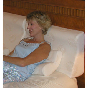 Supple-Pedic Sit-Up Headboard Foam Pillow by Strobel Mattress
