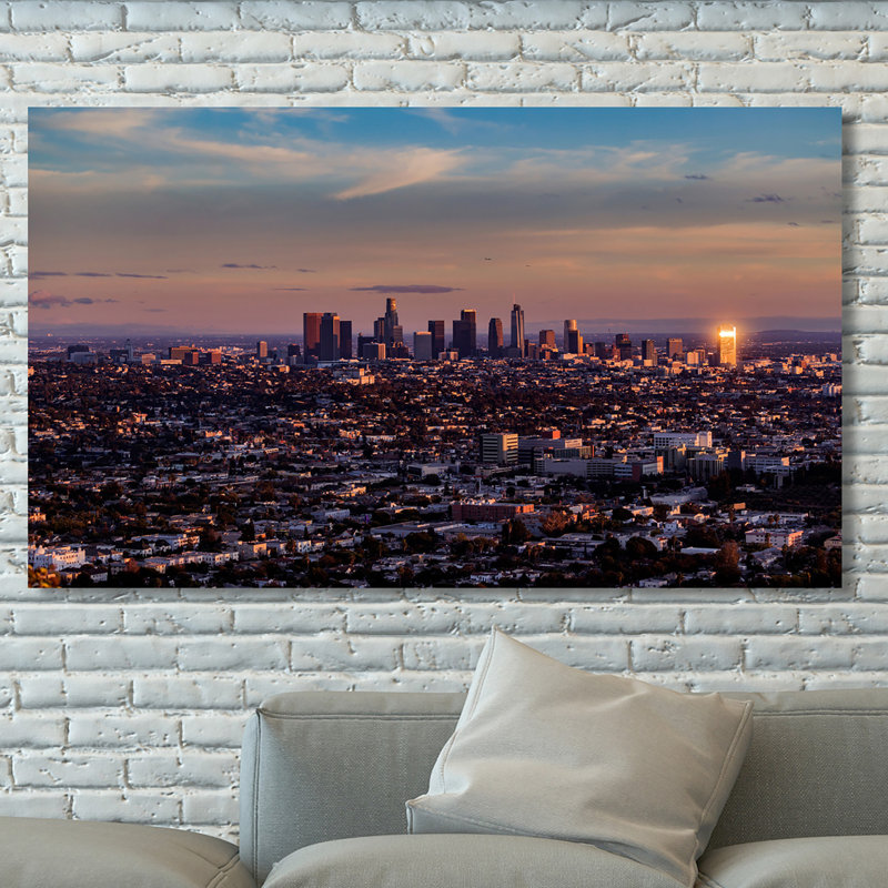 Downtown Los Angeles' Photographic Print on Wrapped Canvas