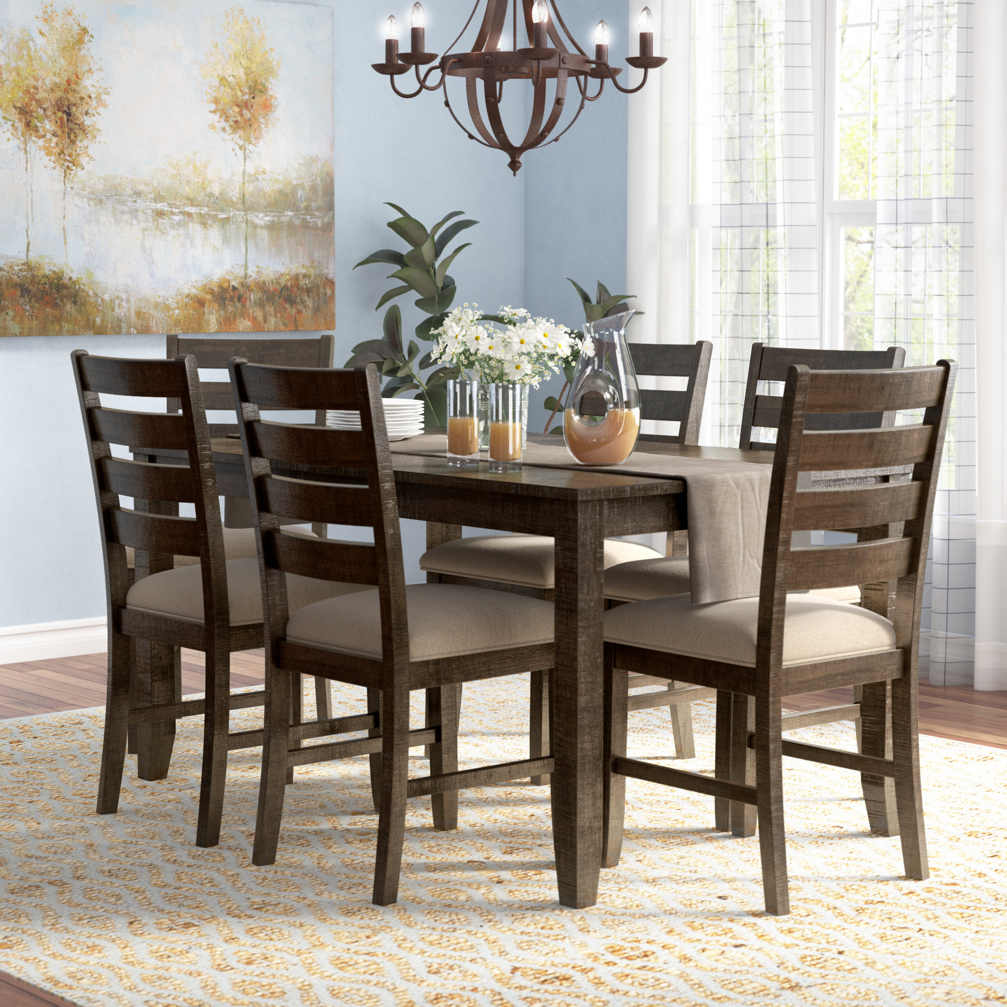 6 kitchen table chairs