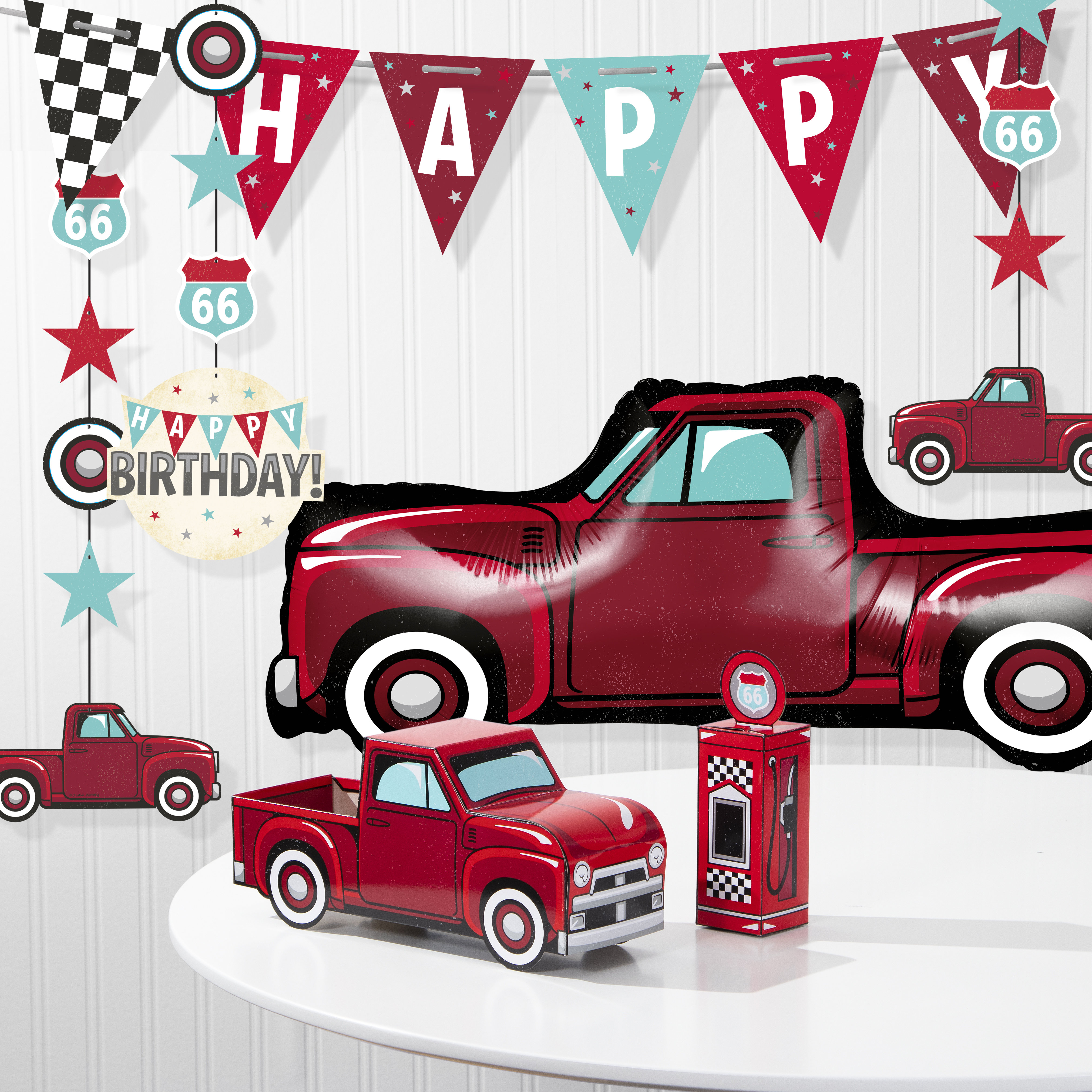 Creative Converting 6 Piece Vintage Red Truck Decoration Kit Wayfair