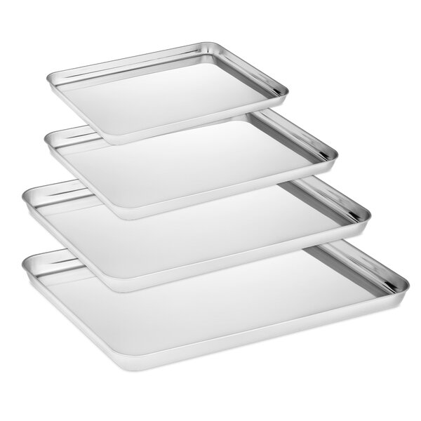 2 Trays+2 Racks Baking Tray with Rack Set HaWare Stainless Steel 4 Pack 