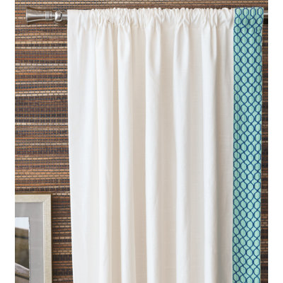Malia Solid Semi Sheer Thermal Rod Pocket Single Curtain Panel