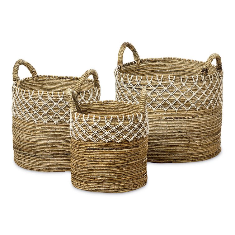 Romantic Chic 3 Piece Wicker Basket Set | Birch Lane