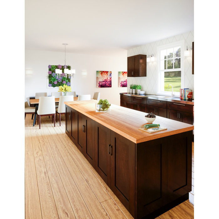 Design House 569152 Brookings Fully Shaker Wall 33x12x12 Espresso Assembled Kitchen Cabinets