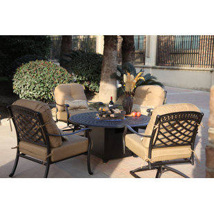 Go to store & view more images Thompson 5 Piece Conversation Set with Cushions by Alcott Hill
