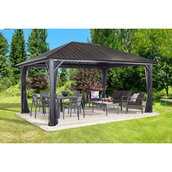 4 Season Gazebo Wayfair D solid wood patio gazebo, wood/cedar/hardtop in natural, size 121h x 156w x 132d | wayfair ym11726x. 4 season gazebo