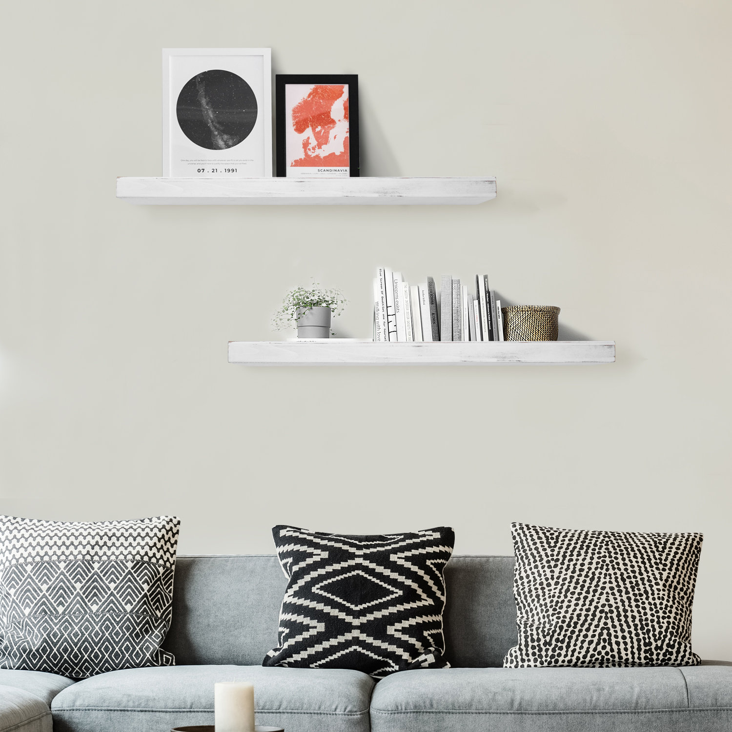 Rosalind Wheeler Rustic Floating Shelves Wall Mounted Display Rack For Bathroom Bedroom Home Decor Wood Wall Shelf Storage Organizer Kitchen Living Room Wayfair