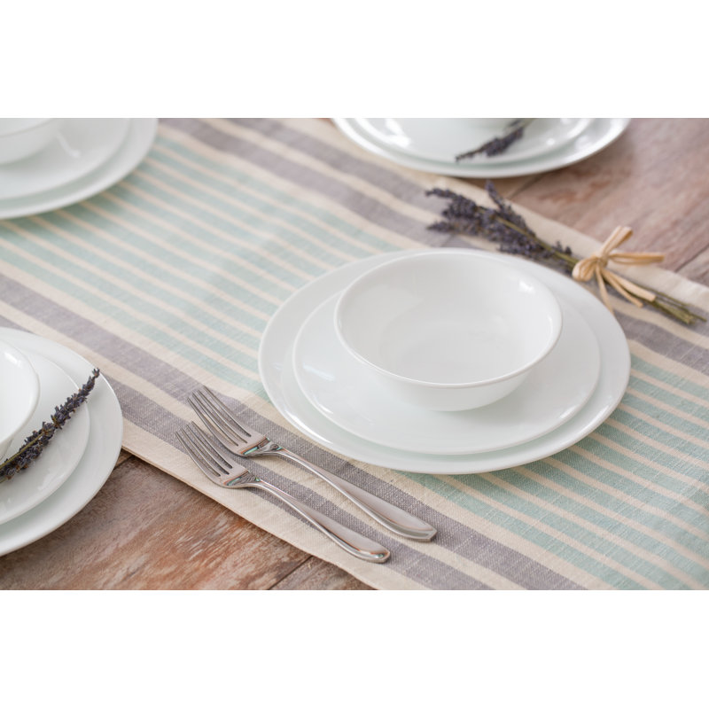 Corelle Livingware Winter Frost 16 Piece Dinnerware Set Service
