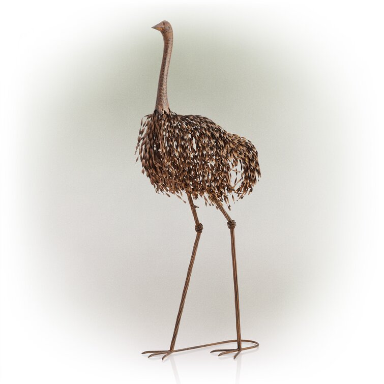 Gracie Oaks Medon Peaking Ostrich Statue & Reviews | Wayfair