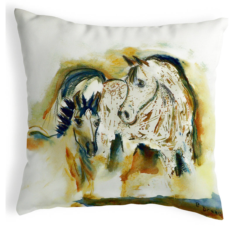 Highland Dunes Shufelt Mare And Colt Indoor Outdoor Lumbar Pillow