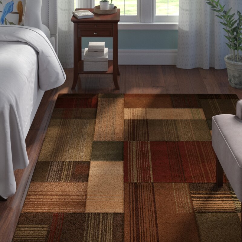 Winston Porter Carletta Geometric Brown/Beige/Burgundy Area Rug ...