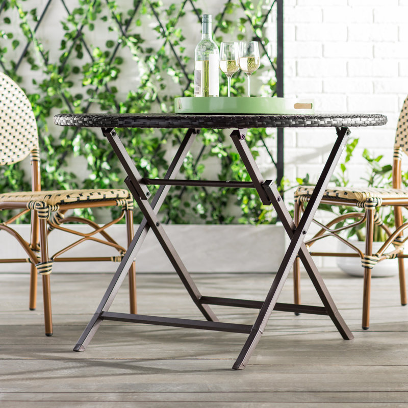 Mercury Row Belton Outdoor Wicker Dining Table Reviews Wayfair Belton Outdoor Wicker Dining Table