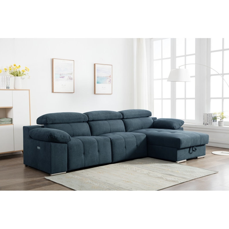 Orren Ellis Karlshamn 121 Right Hand Facing Reclining Sofa Chaise Wayfair
