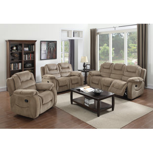 Staas Reclining 3 Piece Living Room Set by Red Barrel Studio