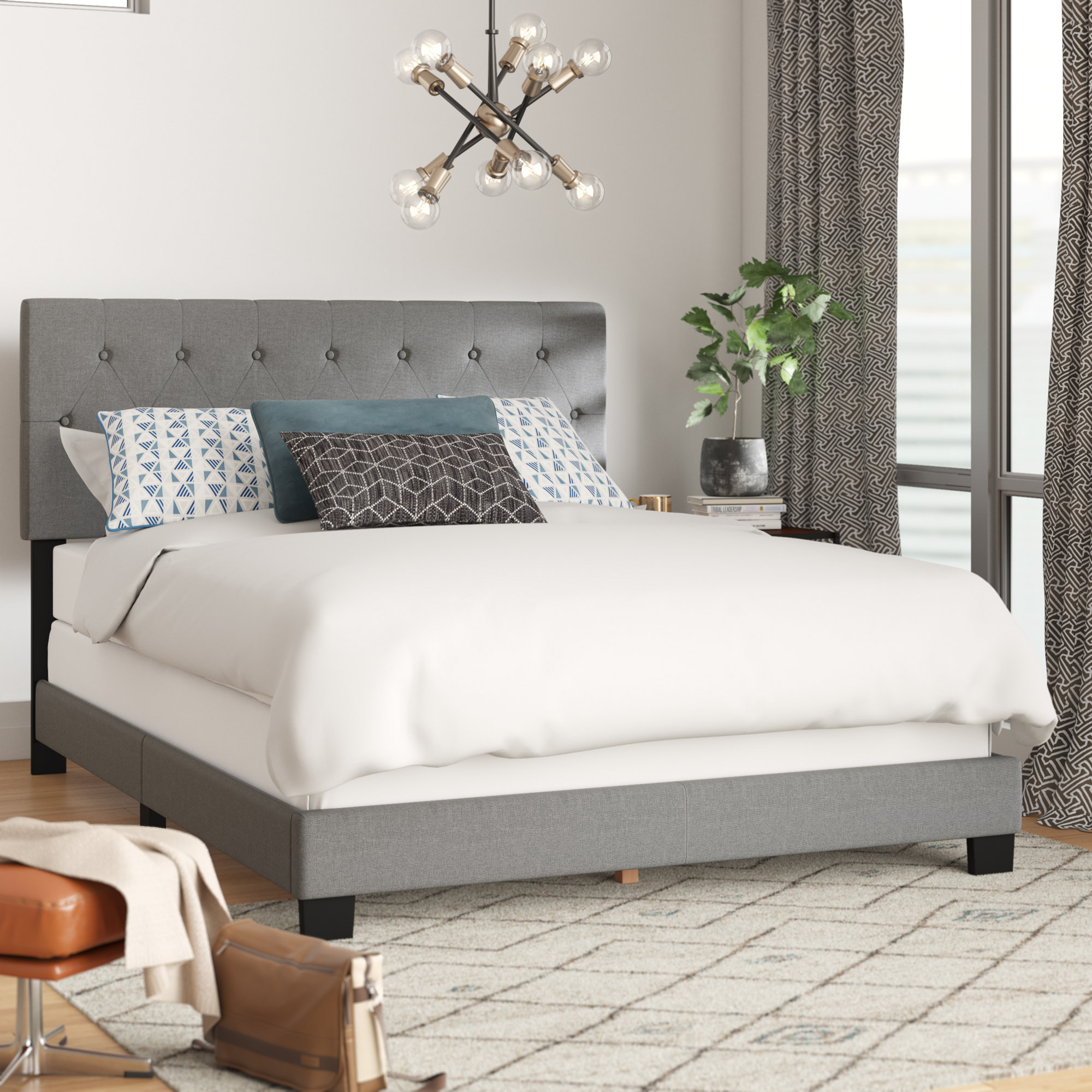 Wrought Studio Baconton Tufted Upholstered Low Profile Standard Bed Reviews Wayfair