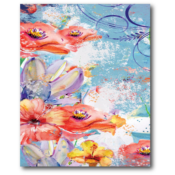 Courtside Market Big Flowers Ii Painting Print On Wrapped Canvas