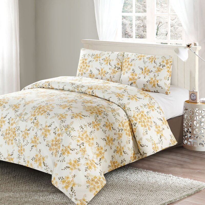 August Grove Mccombs Floral Duvet Cover Set Wayfair