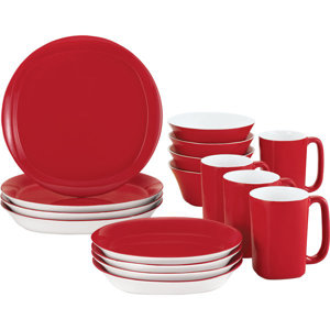 Round & Square 16 Piece Dinnerware Set Service for 4