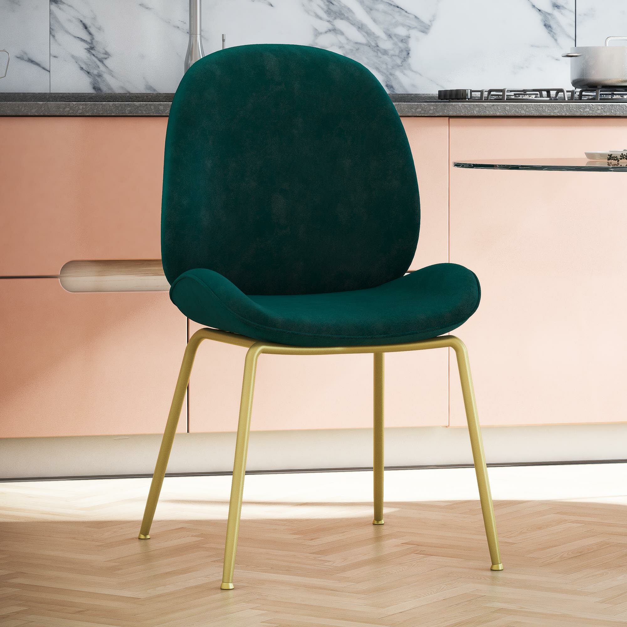 teal side chair