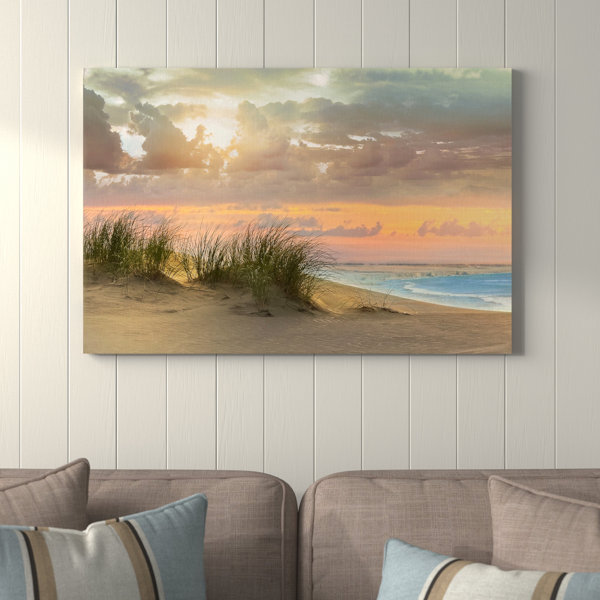 Beachcrest Home Seagrass And Twilight - Wrapped Canvas Print & Reviews ...