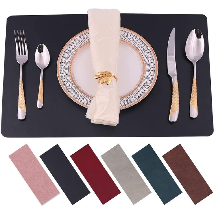Placemats Marble Gold Sand Table Mats Washable Heat-Resistant Kitchen Place Mats for Dining Table Decoration 12 x 18 inch Set of 6