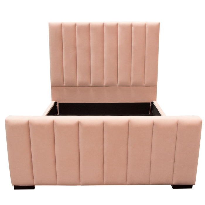 Venus Vertical Channel Tufted Upholstered Standard Bed by Diamond Sofa