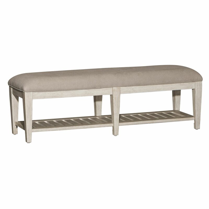 Kelly Clarkson Home Marion Upholstered Shelves Storage Bench