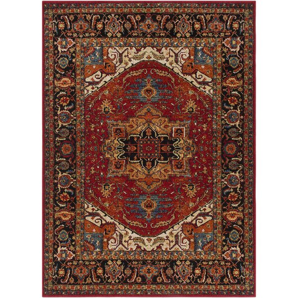 Lark Manor Bratton Oriental Area Rug in Red/Black & Reviews | Wayfair