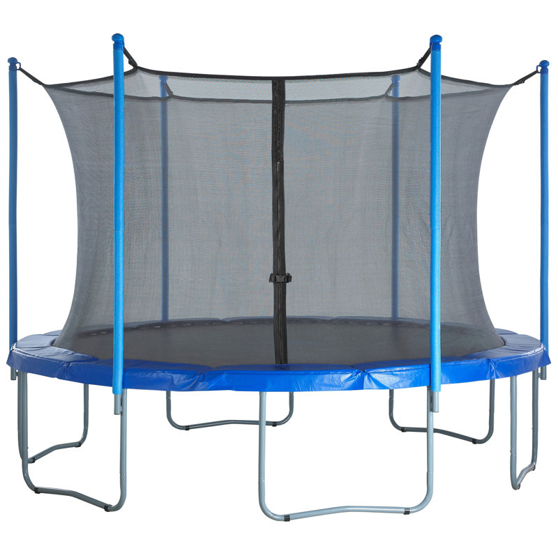 Trampoline Replacement Net Round Frames Using 4 Straight Poles Fits For 12 Ft Trampoline Fitness Equipment Gear