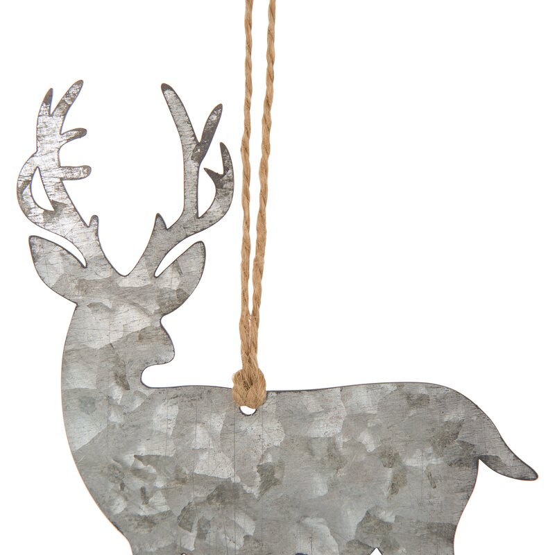 The Holiday Aisle Metal Reindeer Shaped Ornament & Reviews | Wayfair