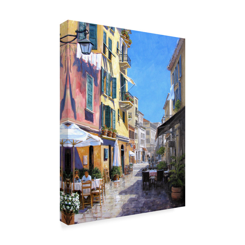 Fleur De Lis Living Sunny Street In Portofino Acrylic Painting