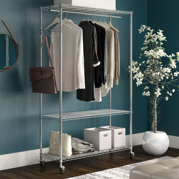 Rebrilliant Bevill 48 W 3 Tier Rolling Garment Rack Reviews