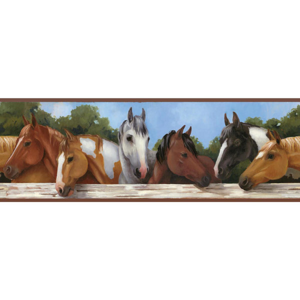 Millwood Pines Iliomar 15 L X 9 W Horses Wallpaper Border Wayfair