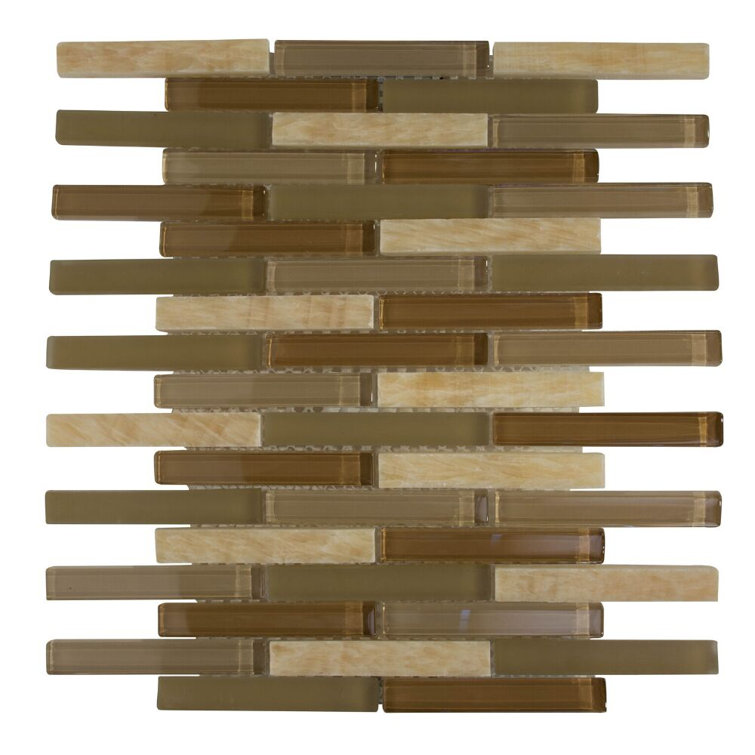 The Tile Life Victory 12" X 12" Glass Brick Joint Mosaic Tile Sheet