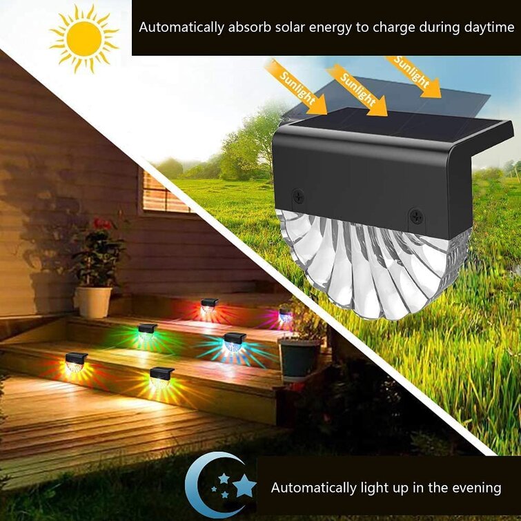 New Solar Rgb Lights Color Glow Waterproof Outdoor Landscape Lighting 6 Pack 