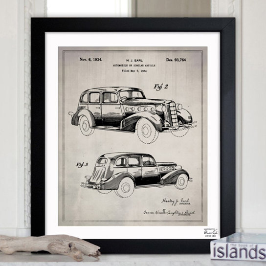 Oliver Gal Automobile I 1934 Wrapped Canvas Graphic Art Print On Canvas Wayfair