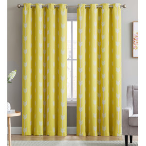 Brendle Geometric Blackout Thermal Grommet Curtain Panels (Set of 2)