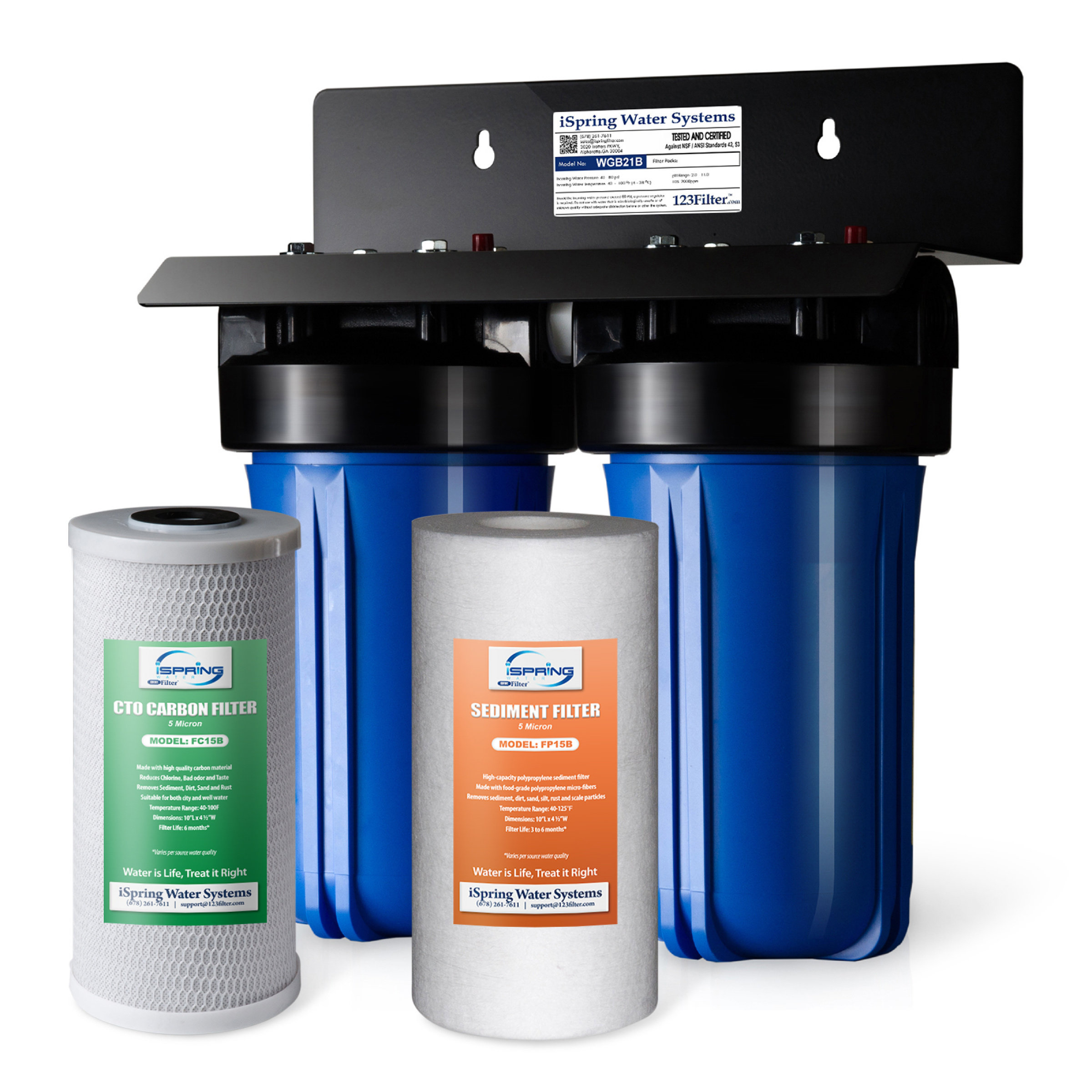 Ispring Whole House Water Filter Review iSpring Water Systems Ispring WGB21B 2-Stage Heavy Duty Whole House