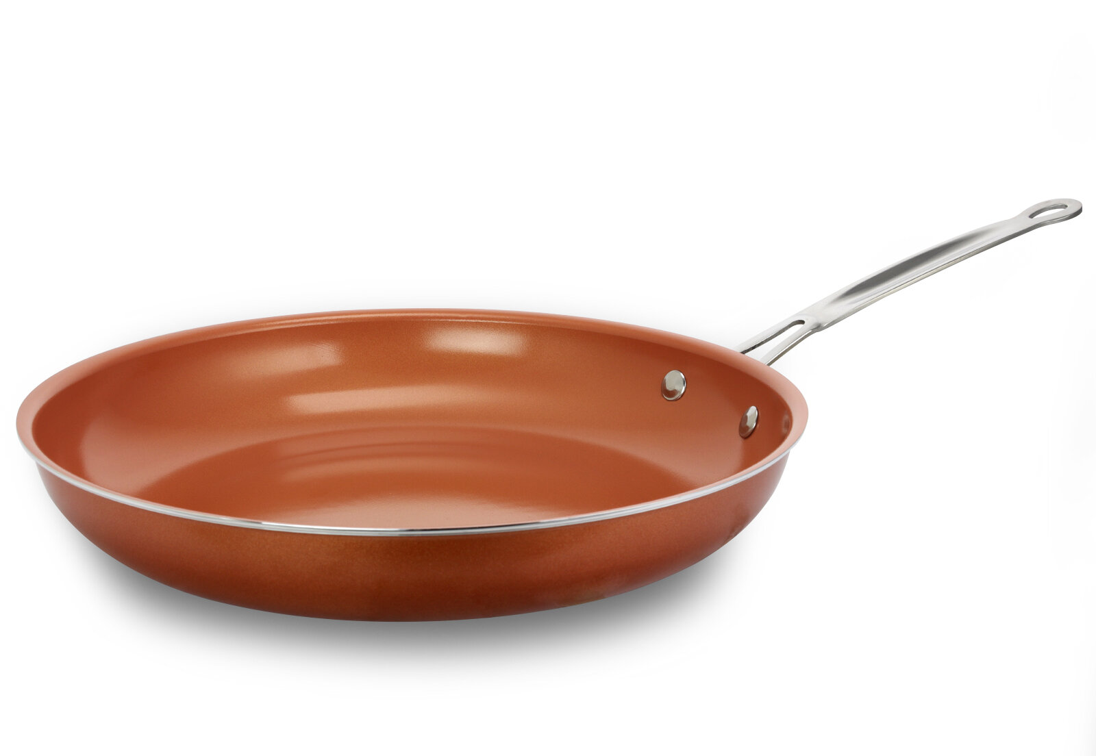 red copper frying pan as seen on tv