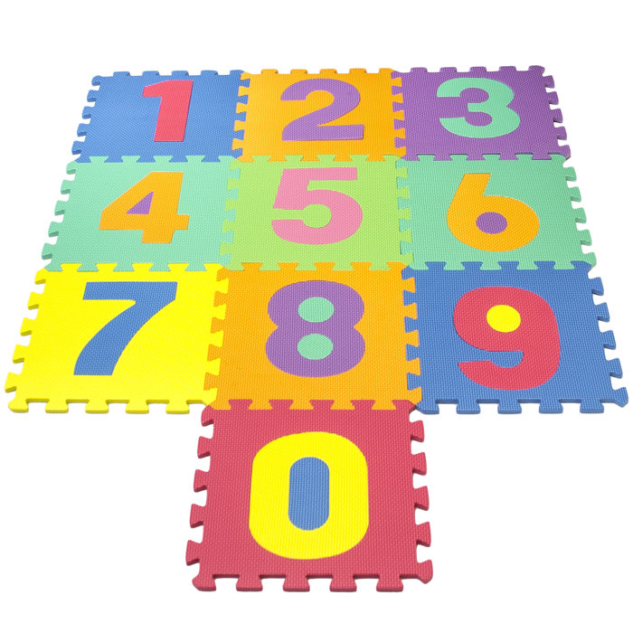 16 Pieces Of Puzzle Dot Foam Mats Kids Baby Play Brown 16 Pieces Of Puzzle Dot Foam Mats Kids