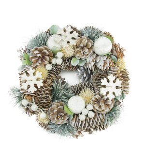 Pine Cone and Fruit Artificial Christmas Wreath