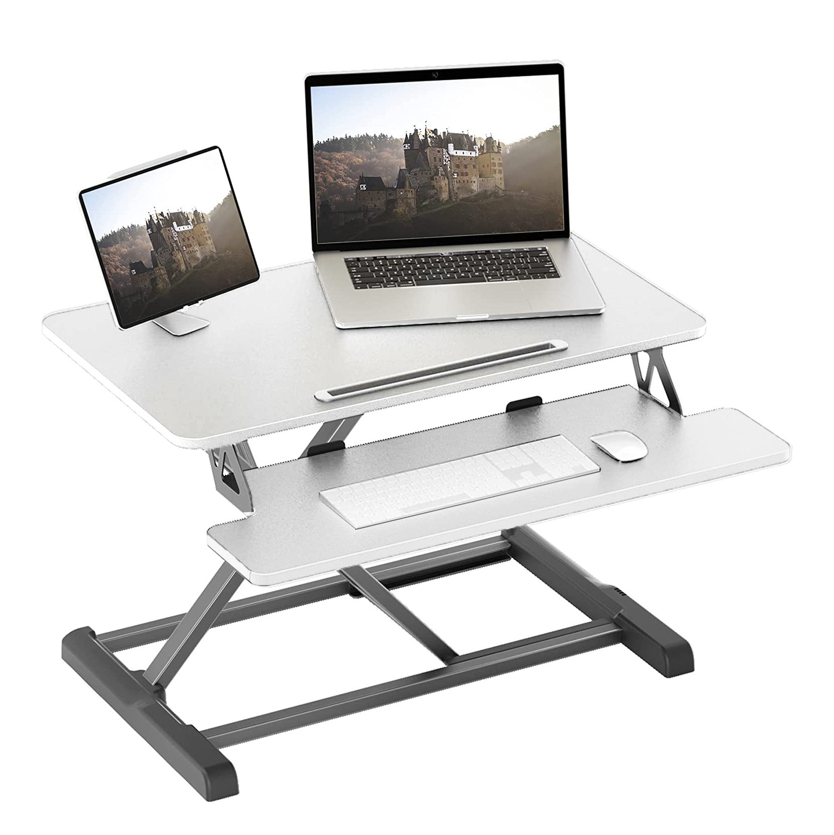 height adjustable standing desk converters inbox zero