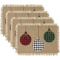 Homespun Plaid & Dinner Parties DII Cotton Placemat for Fall Christmas Family Gatherings Thanksgiving 4 Pack 13x19