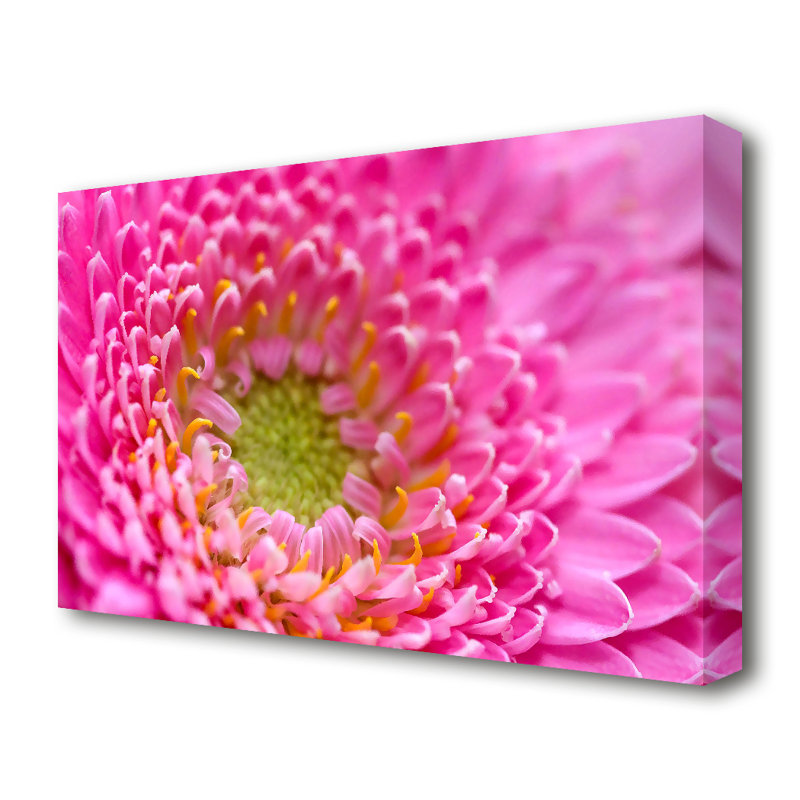 East Urban Home Pink Flower Centre Flowers Canvas Print Wall Art