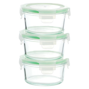Go Green Glassworks 3 Container Food Storage Set