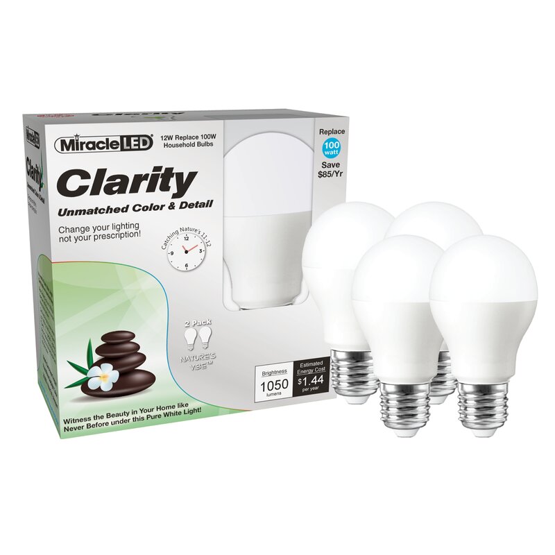 Miracle Led 100 Watt Equivalent E26 Medium Standard Led Light Bulb Wayfair