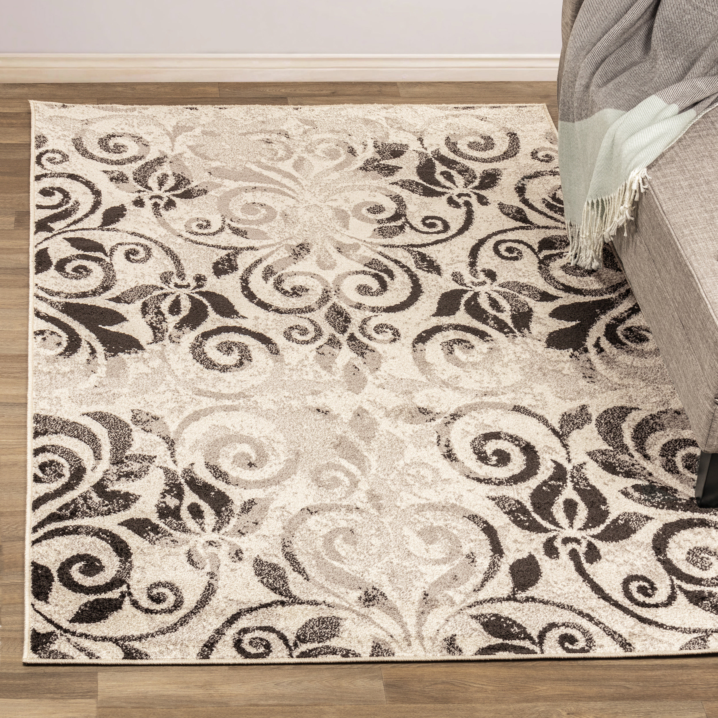 FLORAL SCROLL CARVED SMALL LARGE RUNNER CLEARANCE RETRO FLAIR RUGS BLACK IVORY FLORAL SCROLL CARVED SMALL LARGE RUNNER CLEARANCE RETRO FLAIR RUGS BLACK IVORY