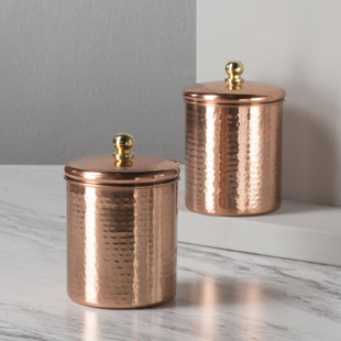 Canister With Metal Base Wayfair Caraway Kitchen Canister