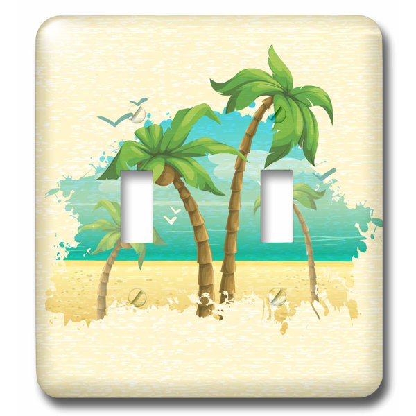 3drose Pretty Palm Trees Beach Scene Summer Nature Design 2 Gang Toggle Light Switch Wall Plate Wayfair