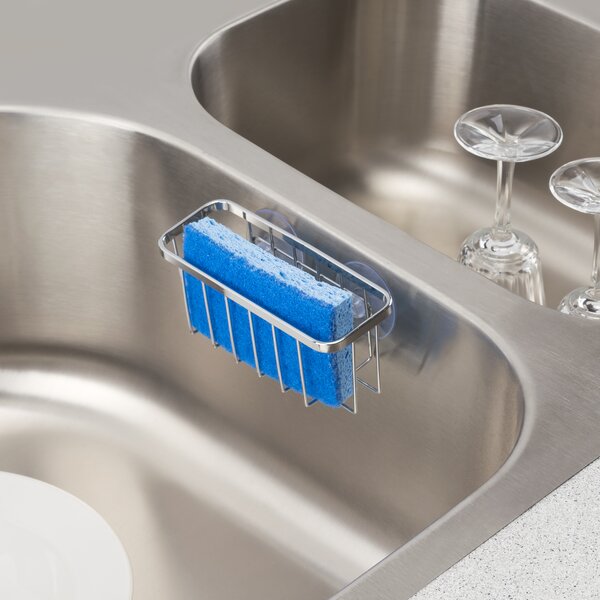 Magnetic Sink Holder Sponge Holder Dish wand Holder Brushes Holder w Metal Plate